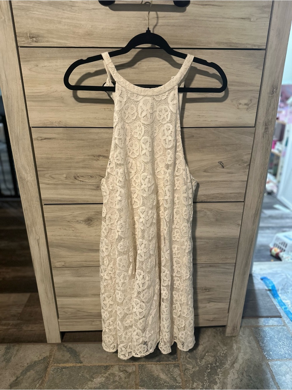 Lilly Pulitzer White Crochet Halter Mini Dress